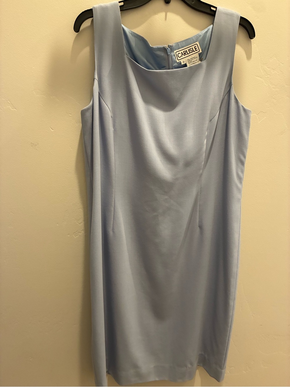 Carlisle Pale Blue Sleeveless Midi Shift Dress